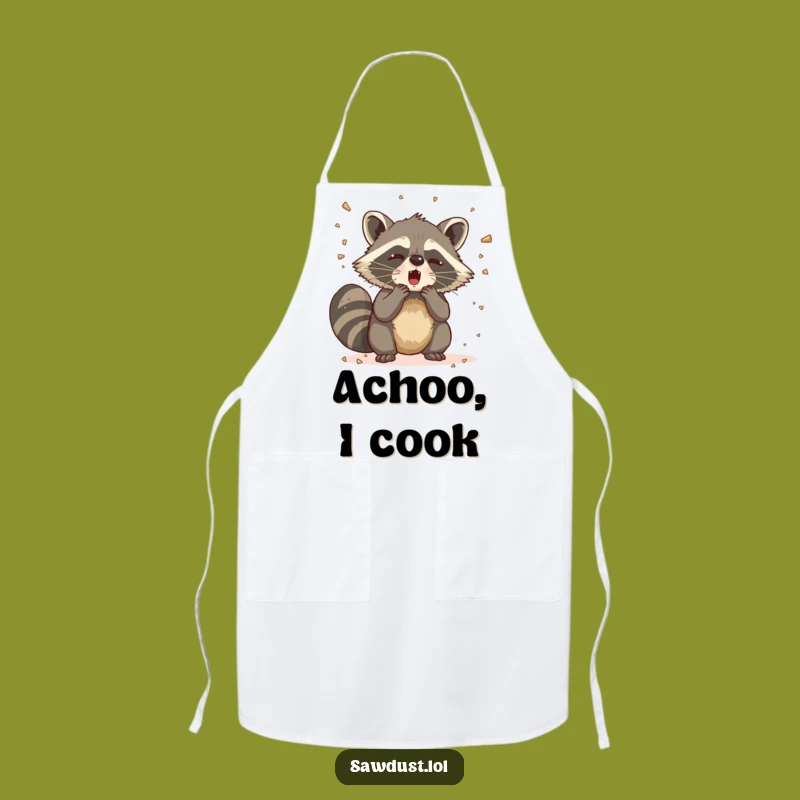 Funny Raccoon Sneeze Apron: Kitchen Comedy Chaos, Ideal Funny Gift