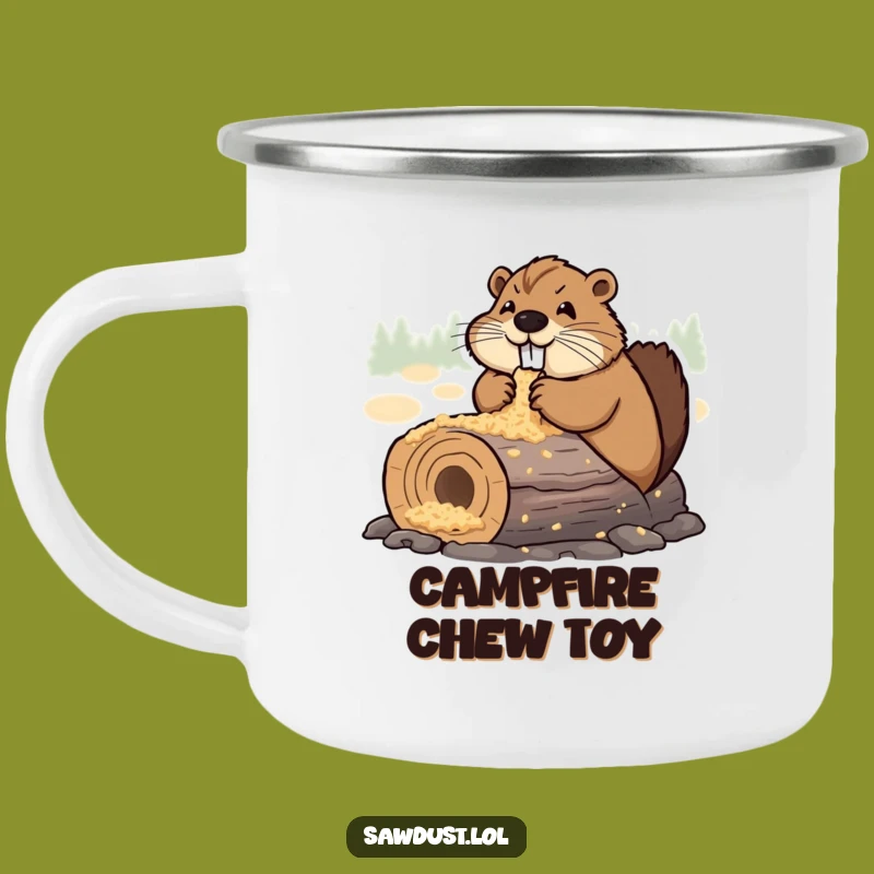 Funny Beaver Camping Mug: Adventure Fuelled by Chewing, Ideal Gift!