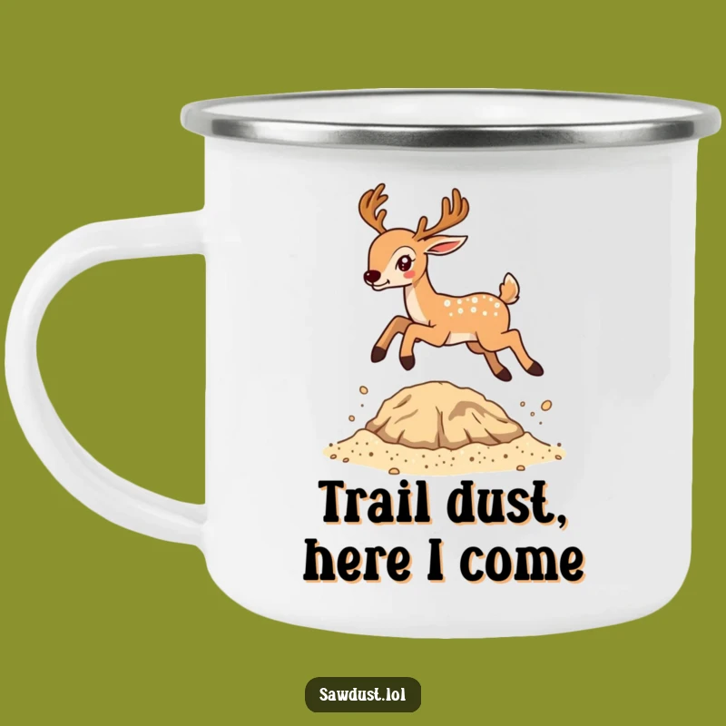 Durable Funny Deer Sawdust Camping Mug - Adventure-Ready Hilarious Drinkware Gift