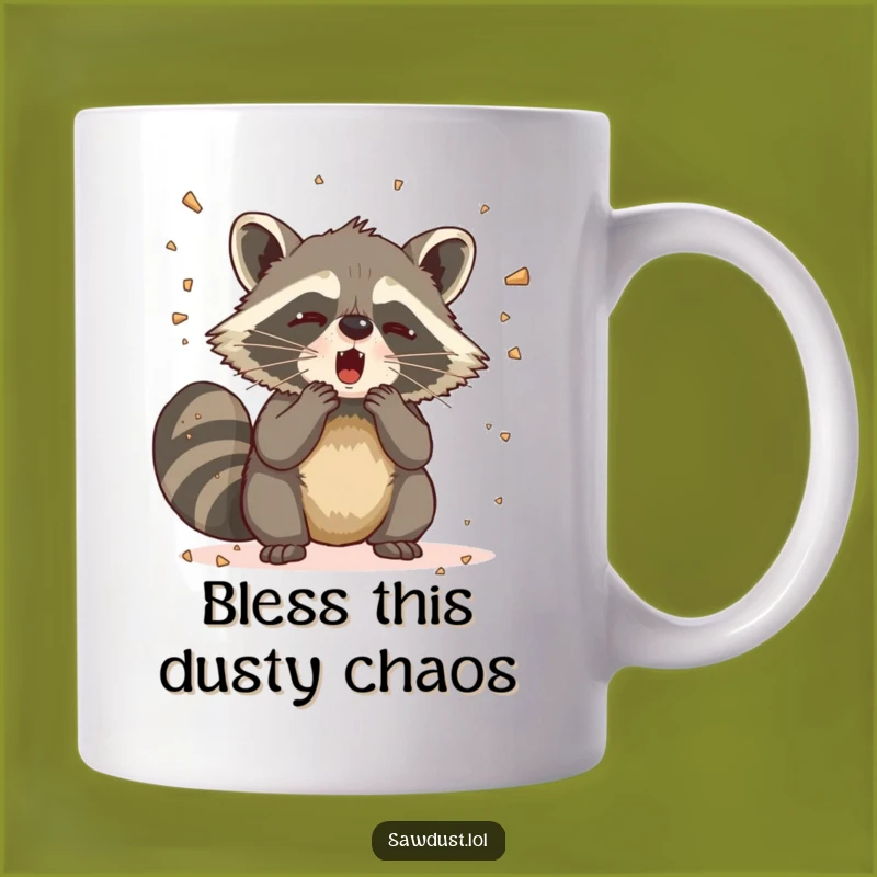 Funny Raccoon Sneeze Mug: Hilarious Dramatic Design, Perfect Gift for Laughter