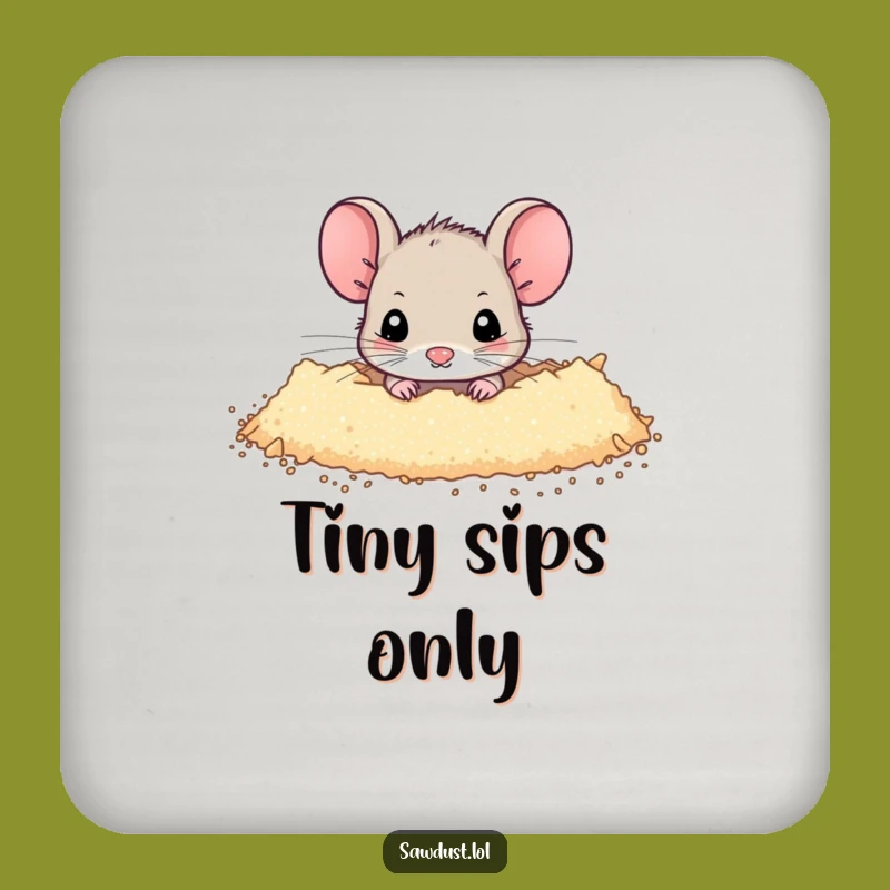 Funny Mouse Coaster: Protect Surfaces with Hilarious Peek Art, Perfect Gift!