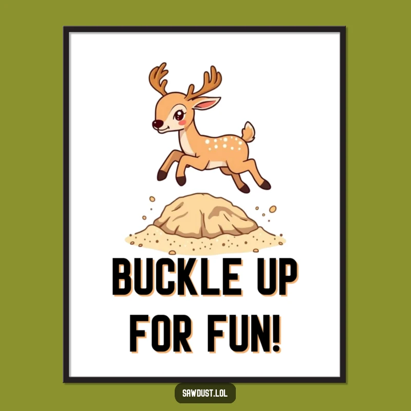 Free Printable Wall Art: Bouncing Deer - Hilarious Downloadable Decor for Any Room