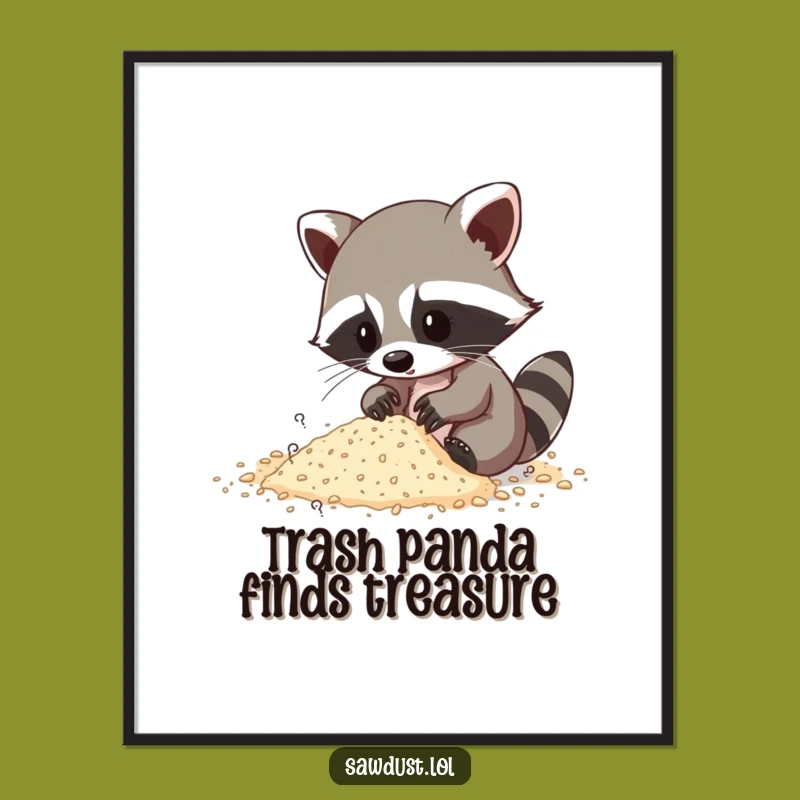 Free Printable Wall Art: Curious Raccoon - Hilarious Downloadable Decor for Your Den