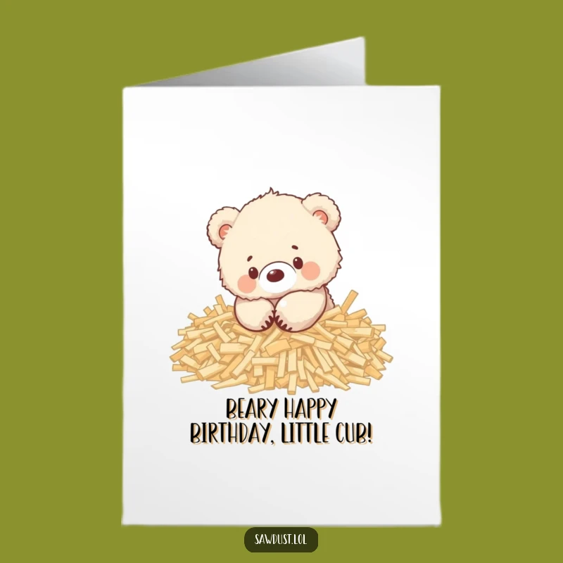 Bear Cub Birthday Card: Free Printable Funny Downloadable Gift for Animal Lovers!