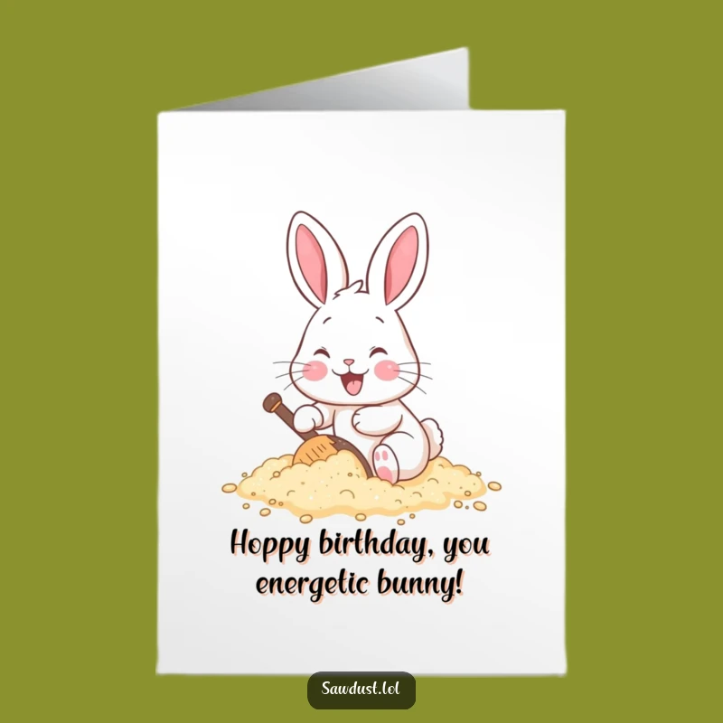 Rabbit Birthday Card: Free Printable Funny Downloadable Gift for Hoppy Occasions!