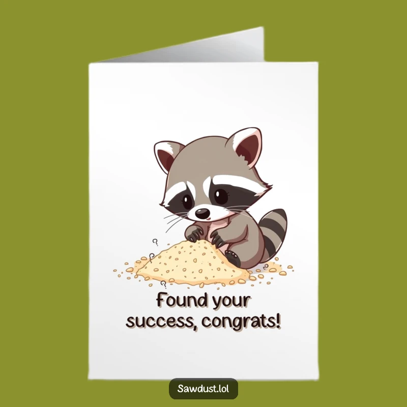 Free Printable Raccoon Congrats Card - Hilarious Downloadable Art for a Successful Hunt
