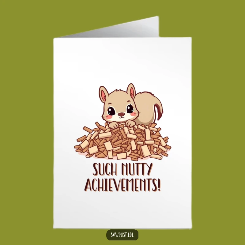 Free Printable Squirrel Congrats Card: Curious Peeking Critter, Funny Downloadable & Print at Home