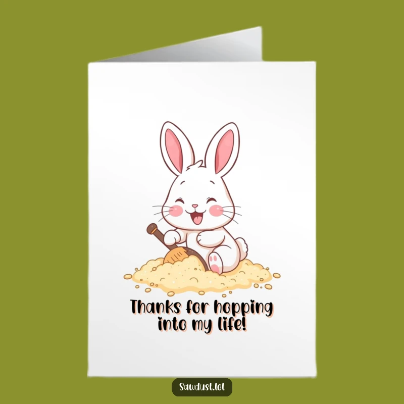 Thank You Rabbit: Free Printable Cheerful Card for a Funny Downloadable Gift!