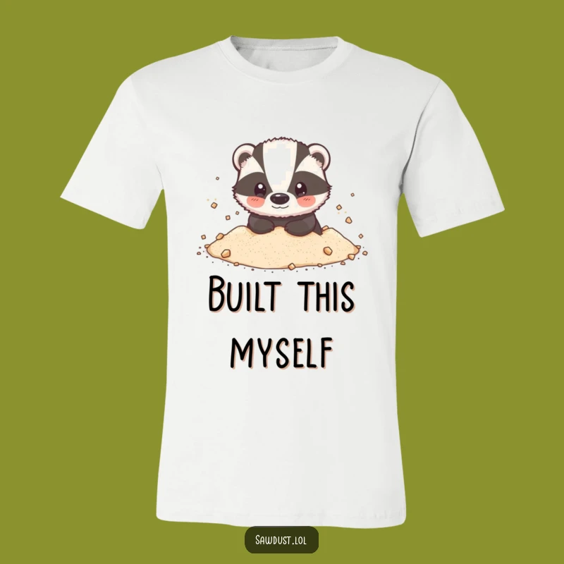Funny Badger Sawdust T-Shirt: Wear Your Messy Joy Proudly