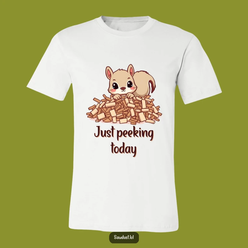 Funny Squirrel Peek T-Shirt: Show Your Curiosity with This Adorable Character